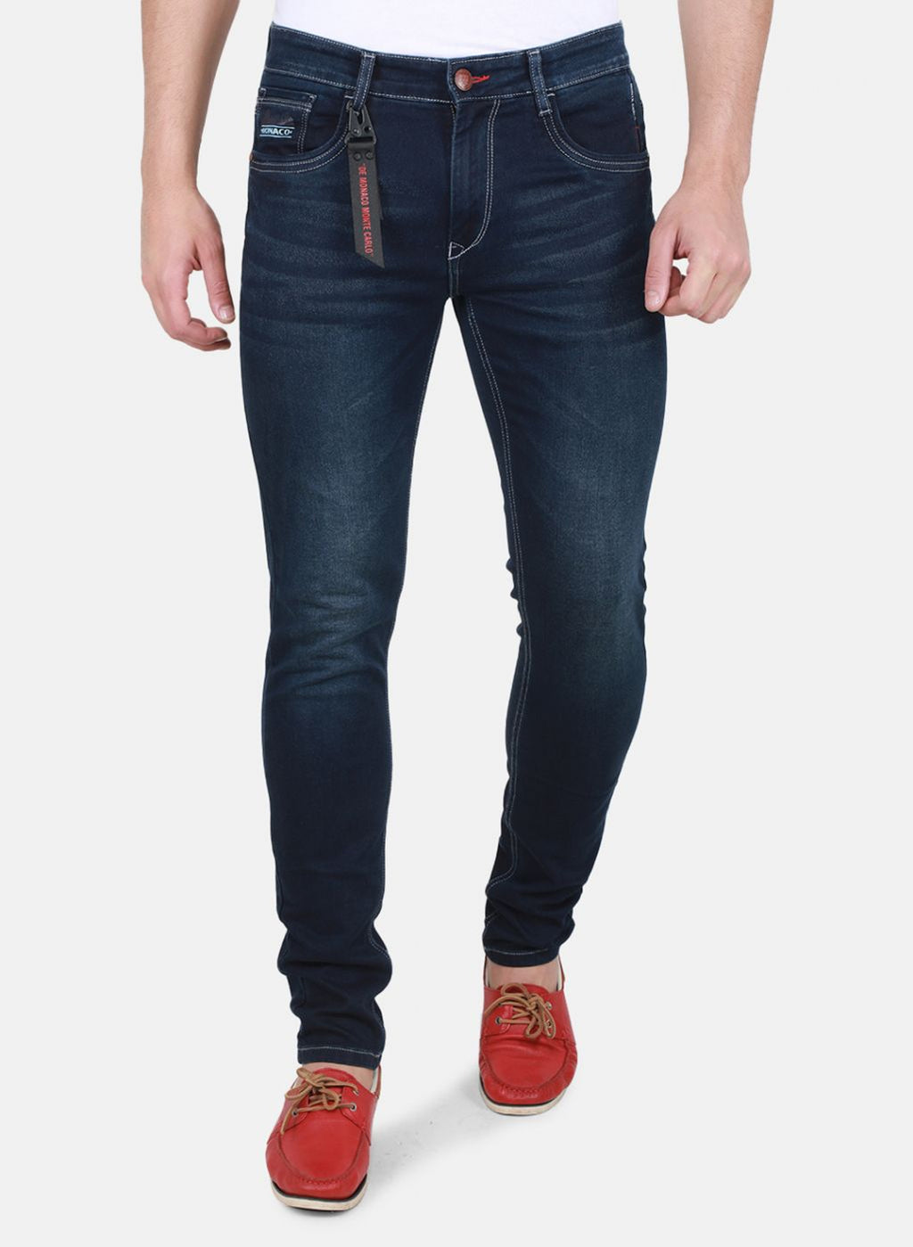 Men NAvy Blue Skinny Fit Denim