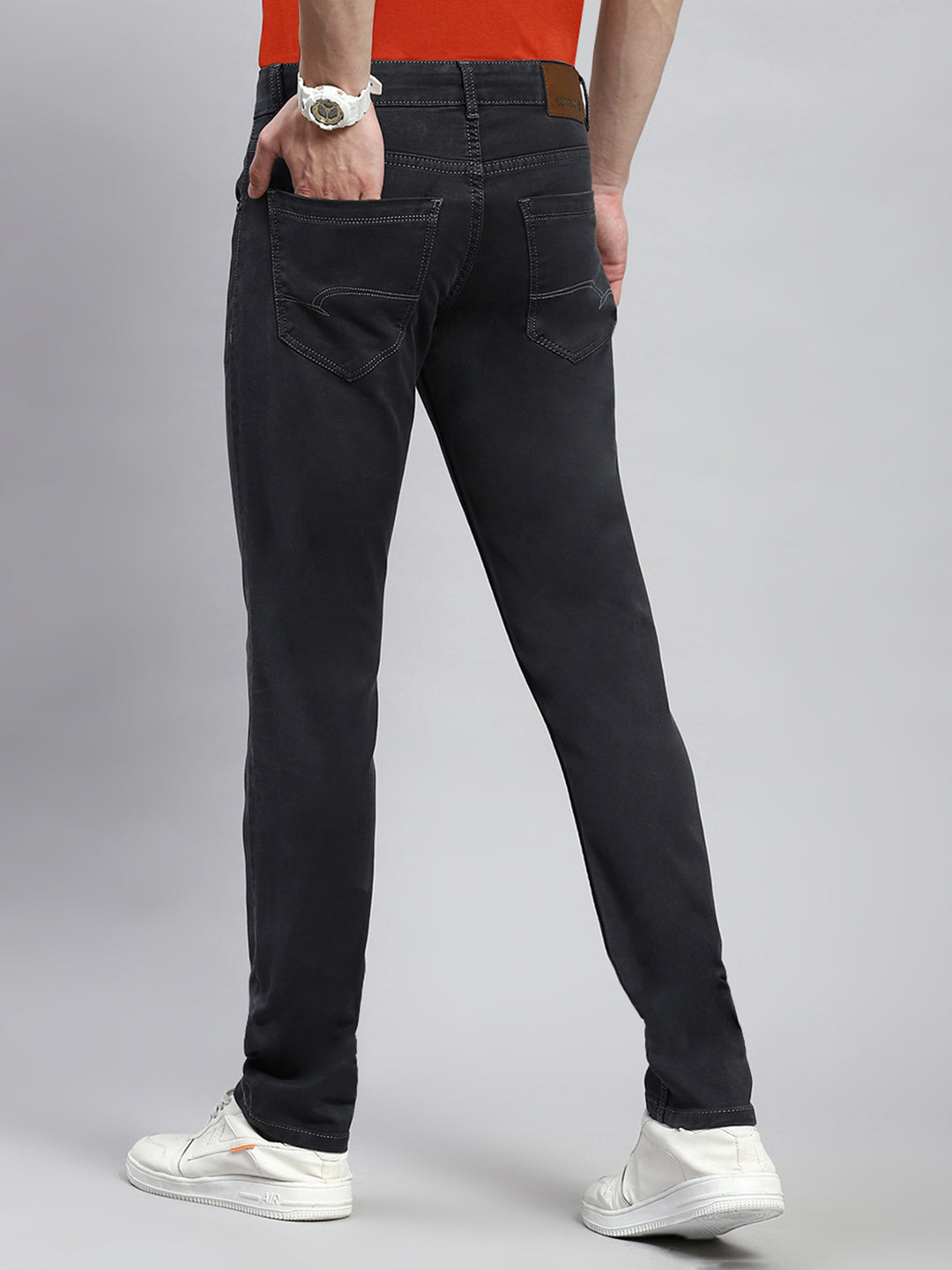 Men Grey Narrow Fit Denim