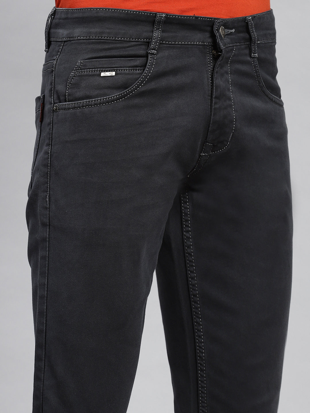 Men Grey Narrow Fit Denim