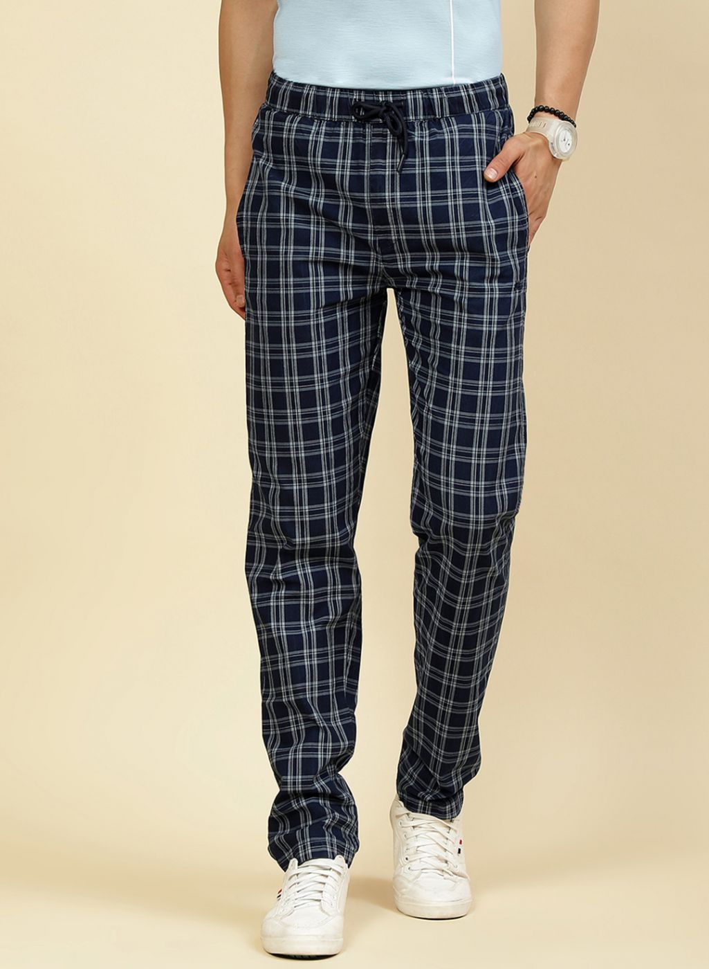 Men NAvy Blue Regular Fit Lower