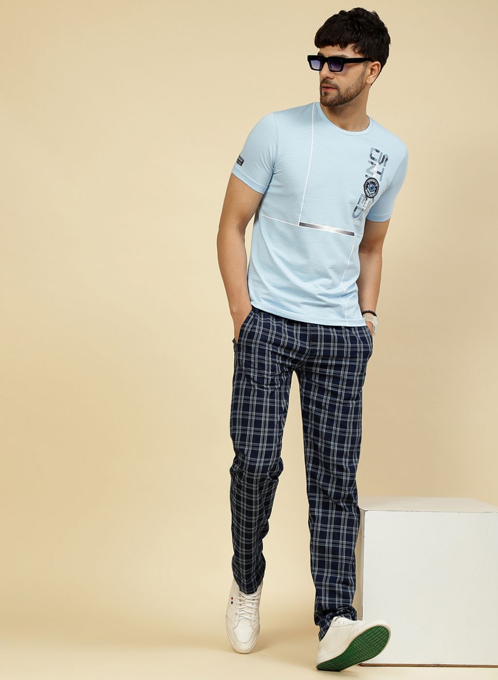 Men NAvy Blue Regular Fit Lower