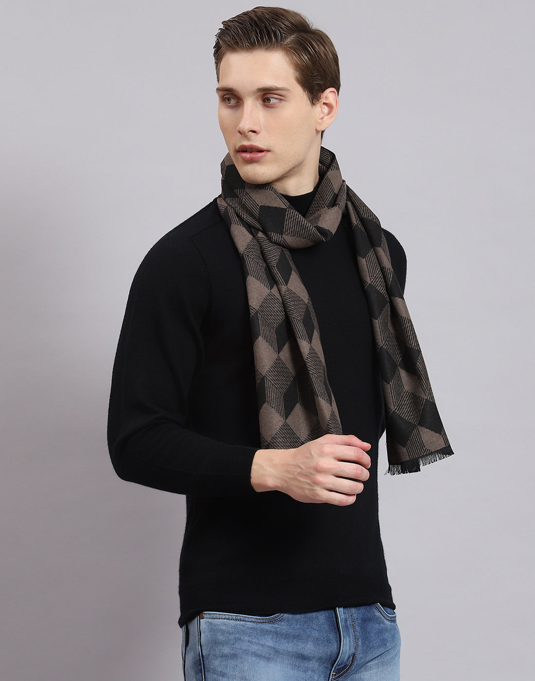 Men Multicolor Self Design Muffler