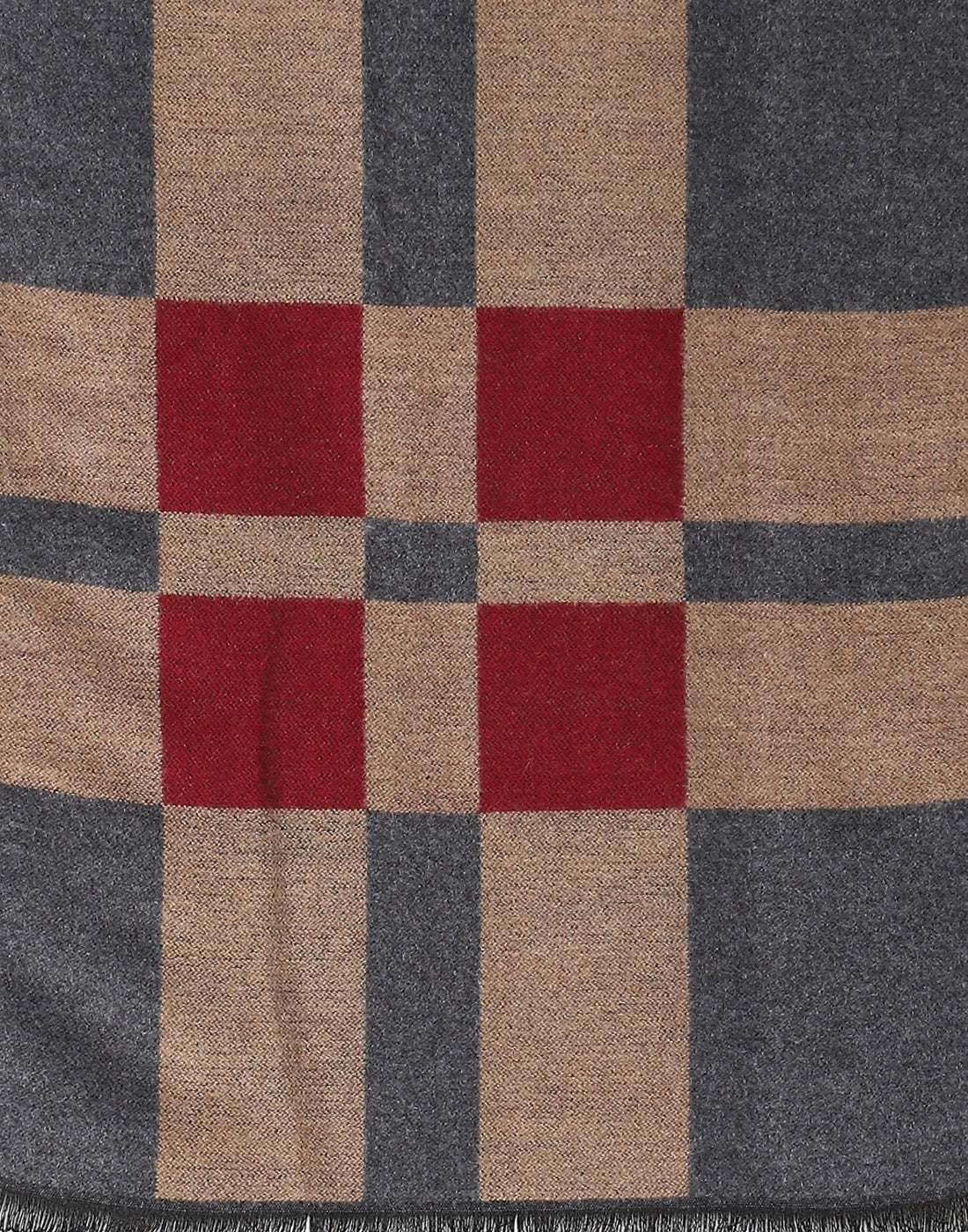 Men Grey Self Design Muffler