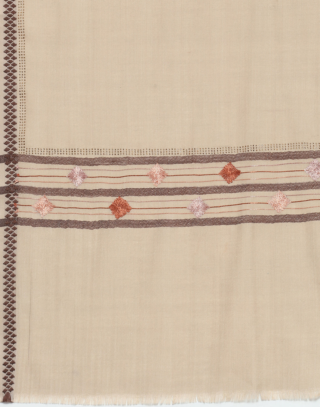 Women Beige Self Design Shawl