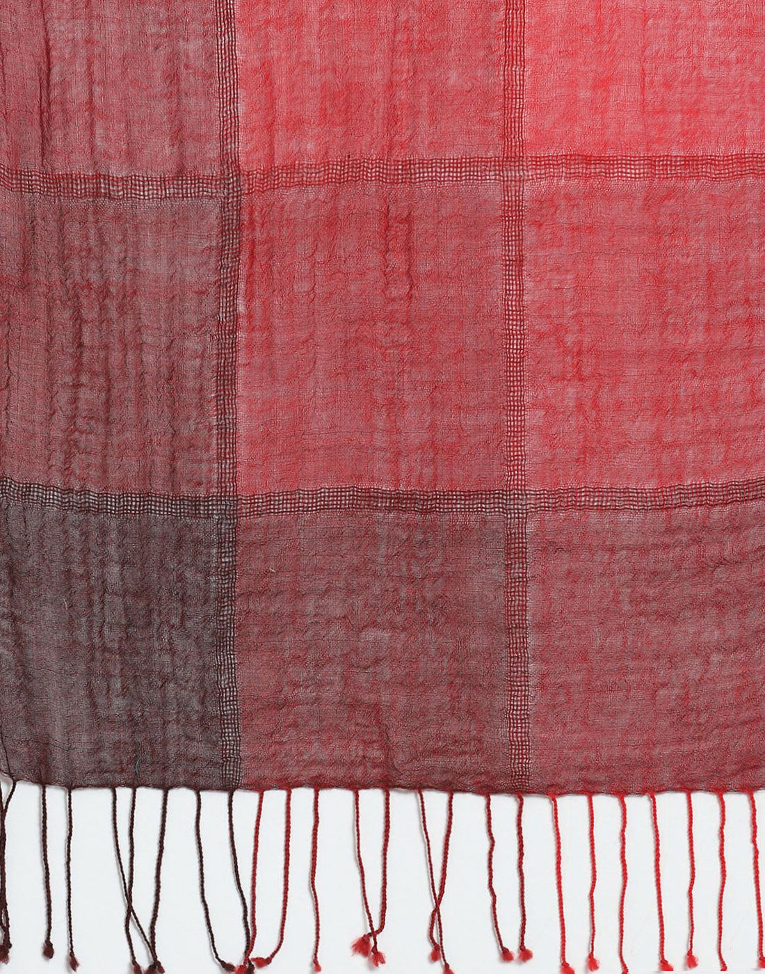 Women Red Self Design Stole