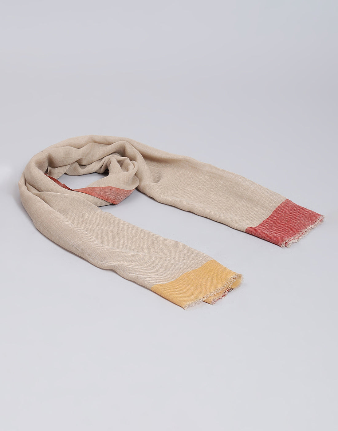 Women Beige Self Design Stole