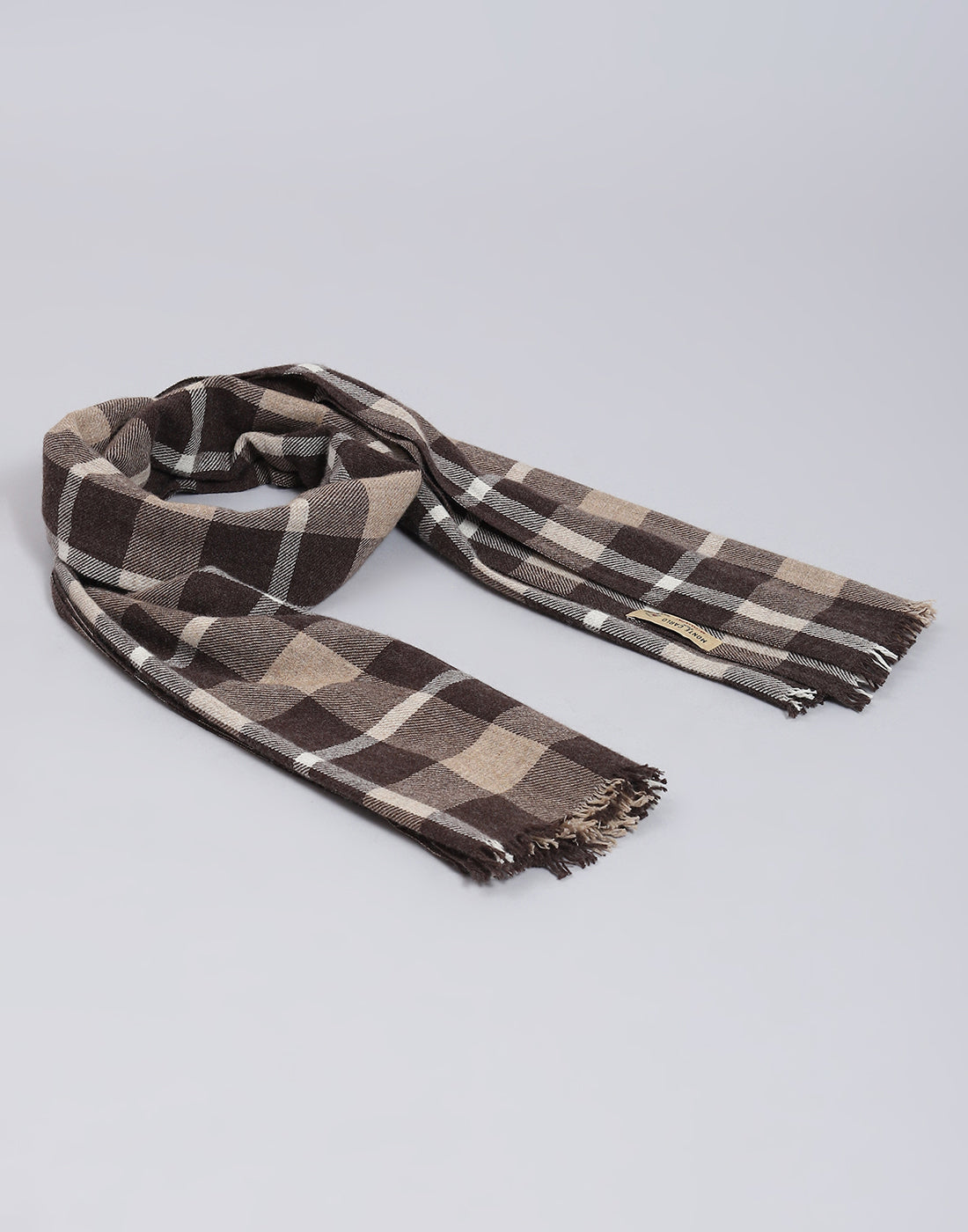 Women Brown Self Design Stole