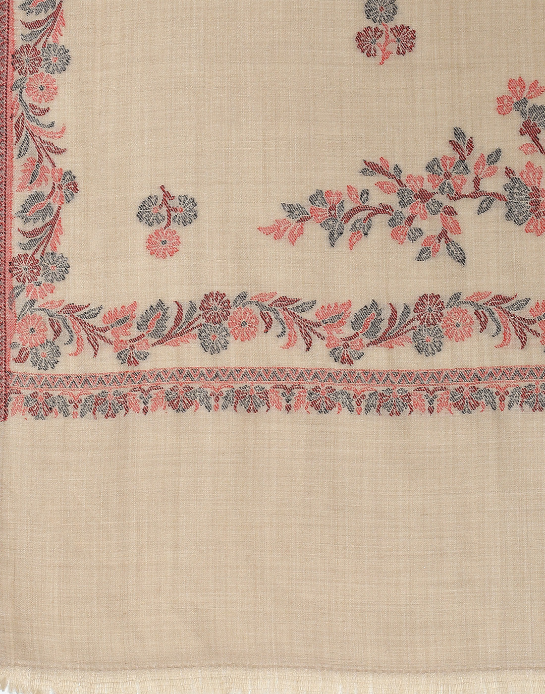 Women Beige Self Design Stole