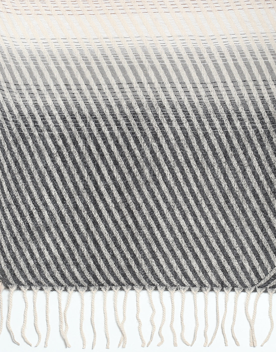 Women Grey Self Design Stole