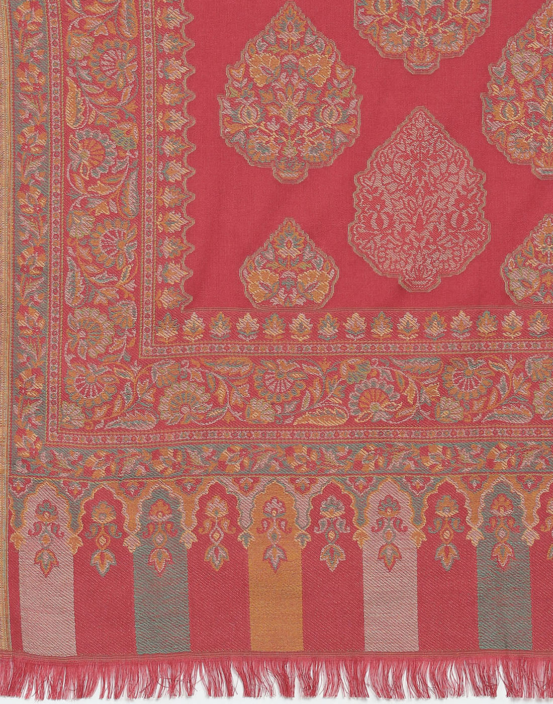 Women Pink Self Design Stole