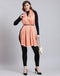 Women Peach Self Design Stole