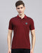 Rock.it Men Maroon Solid Polo Collar Half Sleeve T-Shirt
