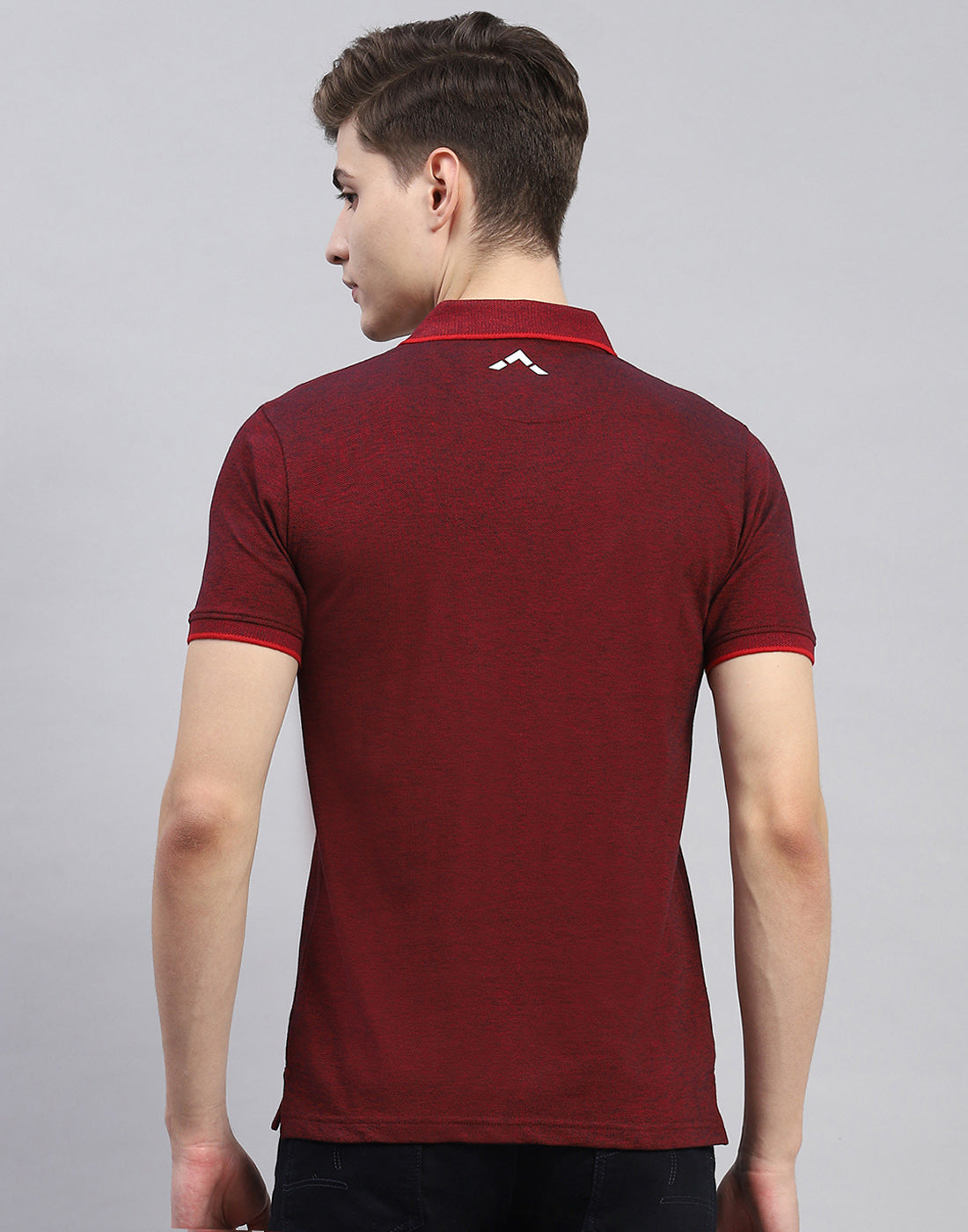 Rock.it Men Maroon Solid Polo Collar Half Sleeve T-Shirt