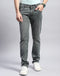 Men Grey Light Wash Narrow Fit Denim