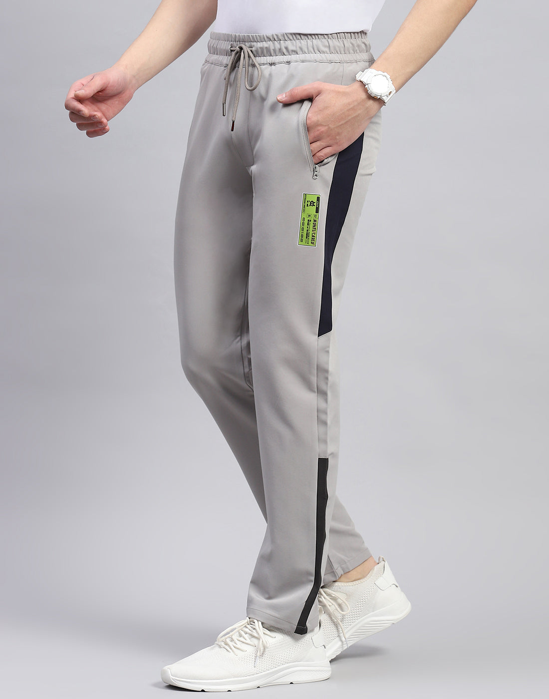 Men Grey Plain Regular Fit Lower