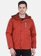 Men Orange Solid Jacket