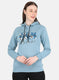 Women Blue Printed Sweatshirt