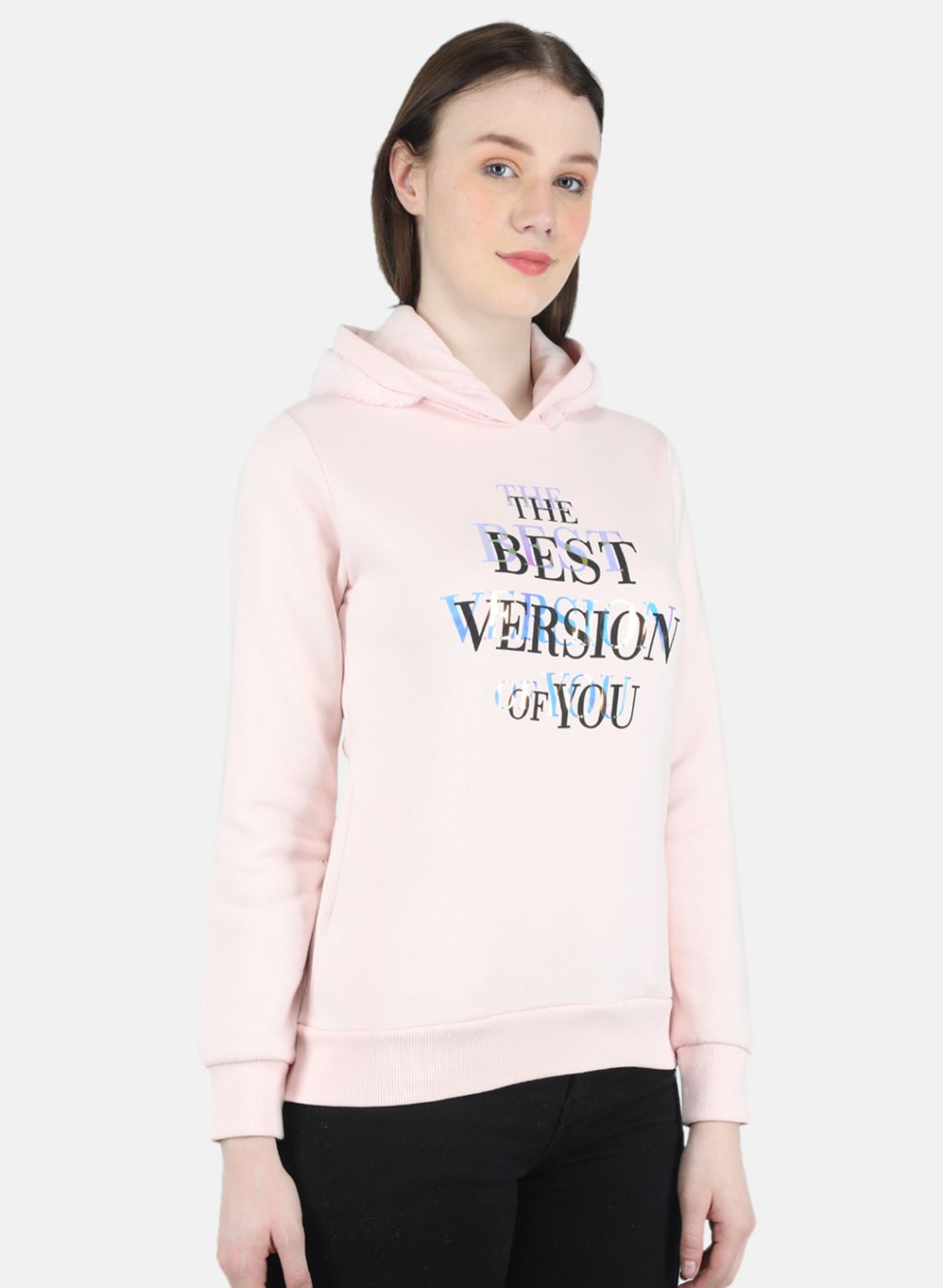 Women Pink Printed Sweatshirt