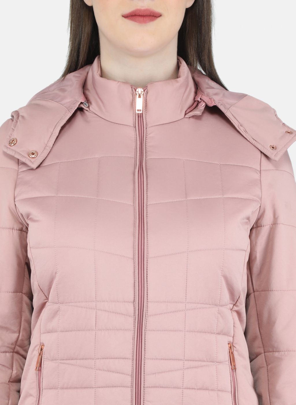 Women Pink Solid Jacket