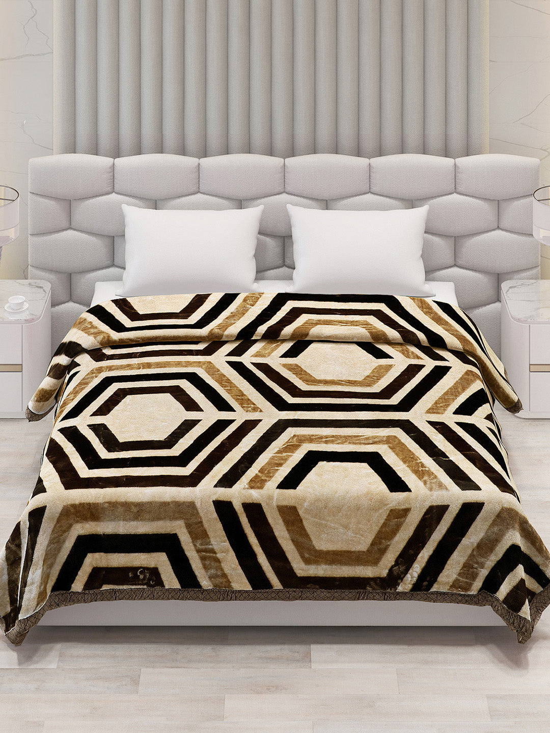 Printed Double Bed Blanket for Heavy Winter -2 Ply