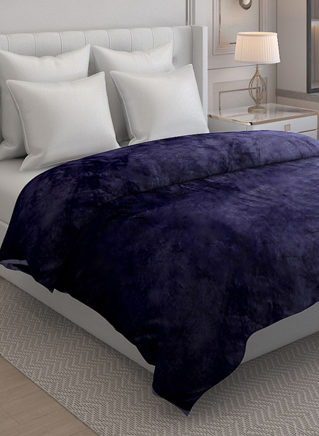 Printed Queen Blanket for AC Room - 240 GSM