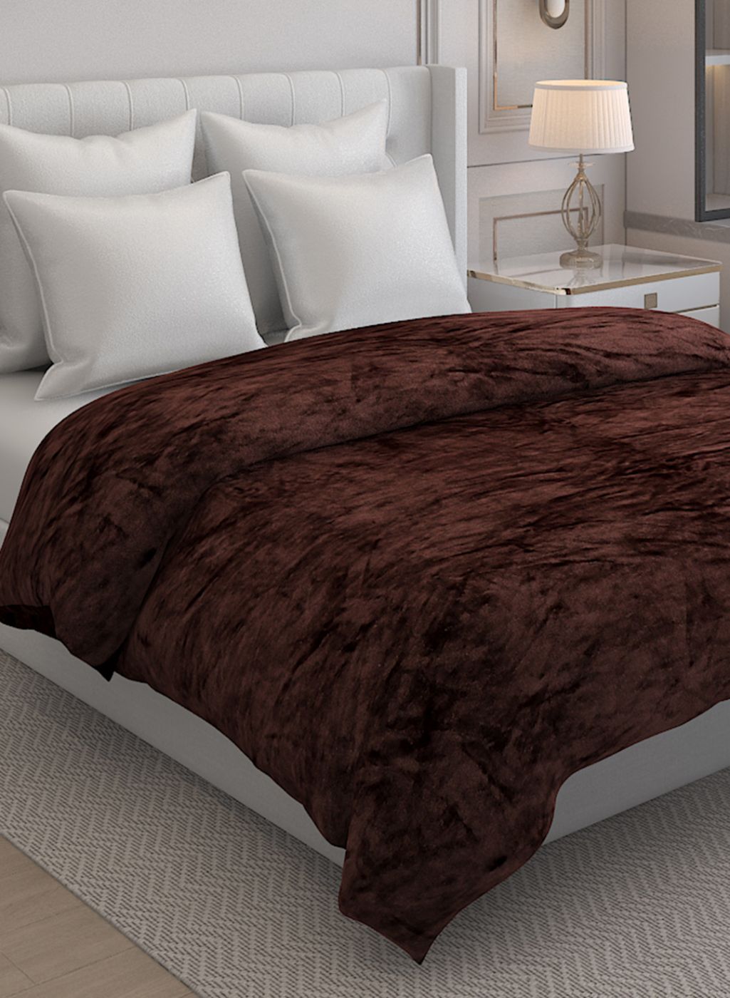 Printed Queen Blanket for AC Room - 240 GSM