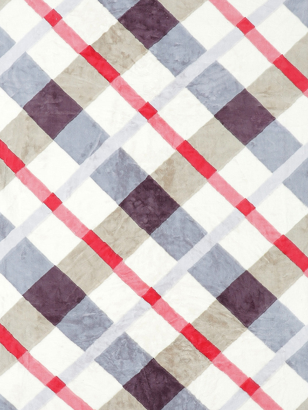 Checkered Single Bed Blanket for Mild Winter -2 Ply
