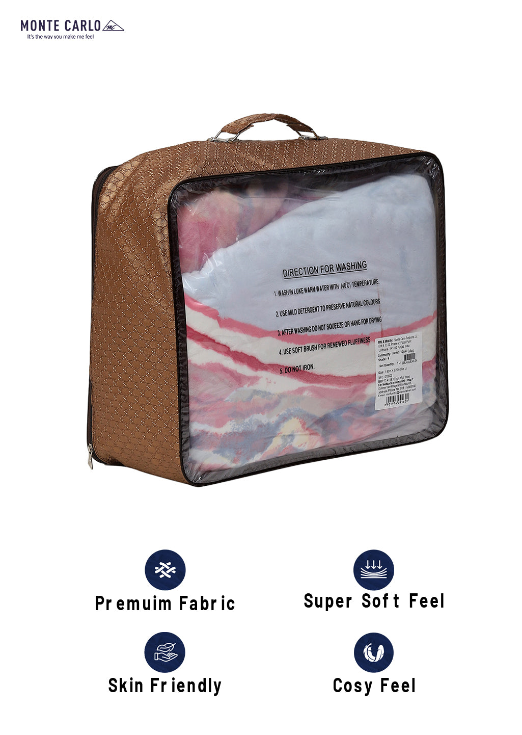 Printed Single Bed Blanket for Mild Winter -2 Ply