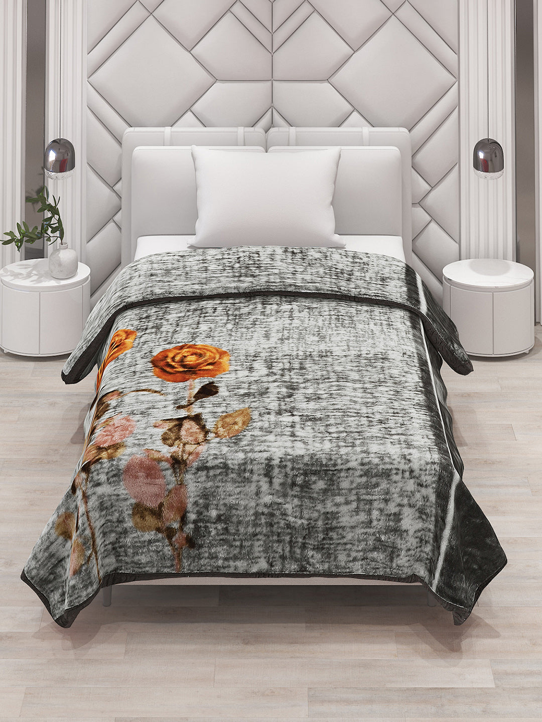 Printed Single Bed Blanket for Mild Winter -1 Ply