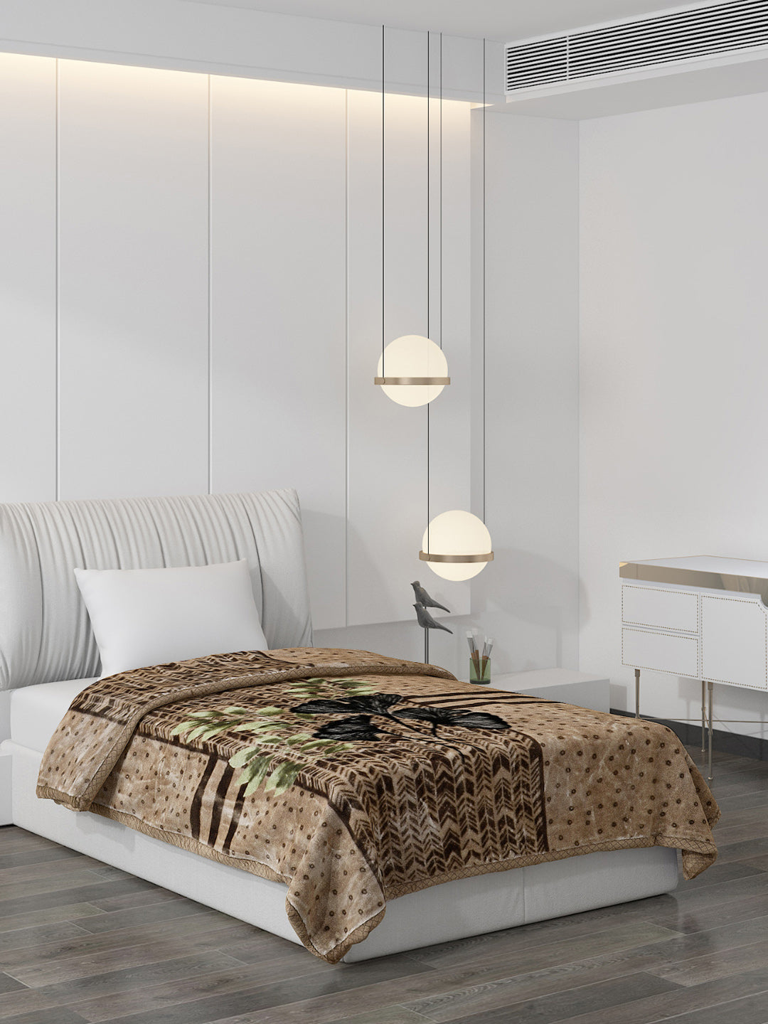 Printed Single Bed Blanket for Mild Winter -2 Ply