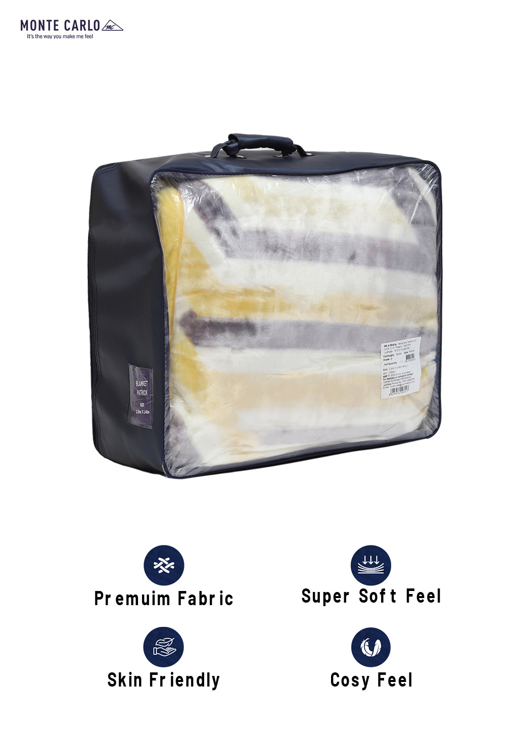 Printed Double Bed Blanket for Heavy Winter -3 Ply