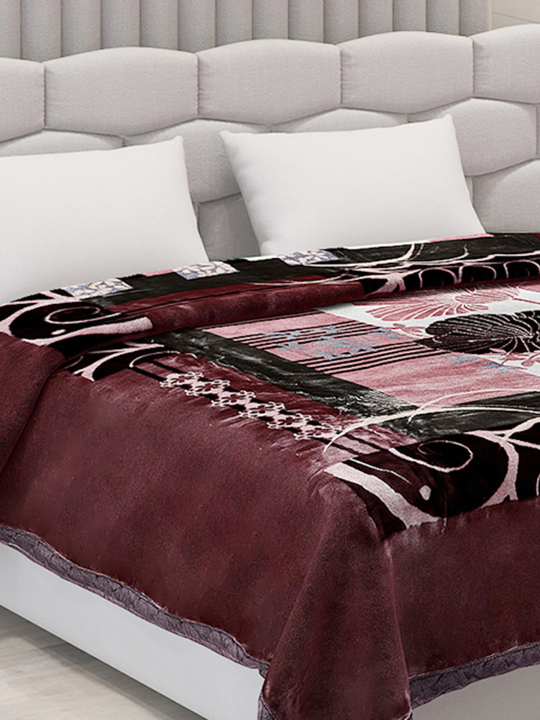 Printed Double Bed Blanket for Heavy Winter -2 Ply