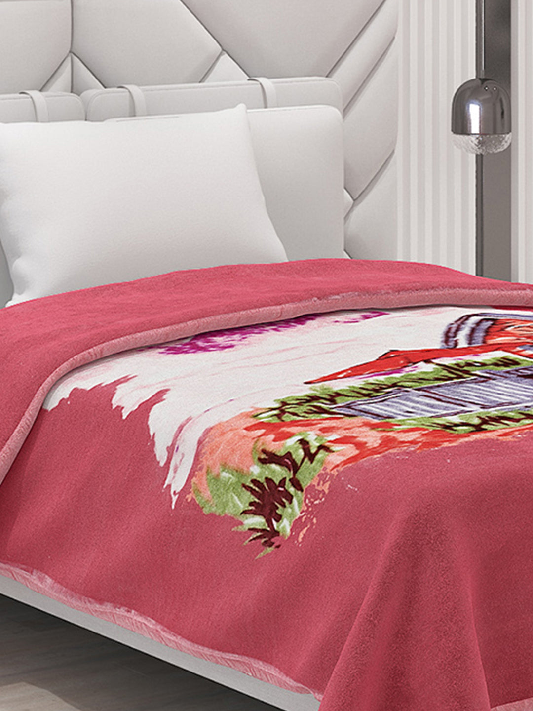 Printed Single Bed Blanket for Mild Winter -1 Ply