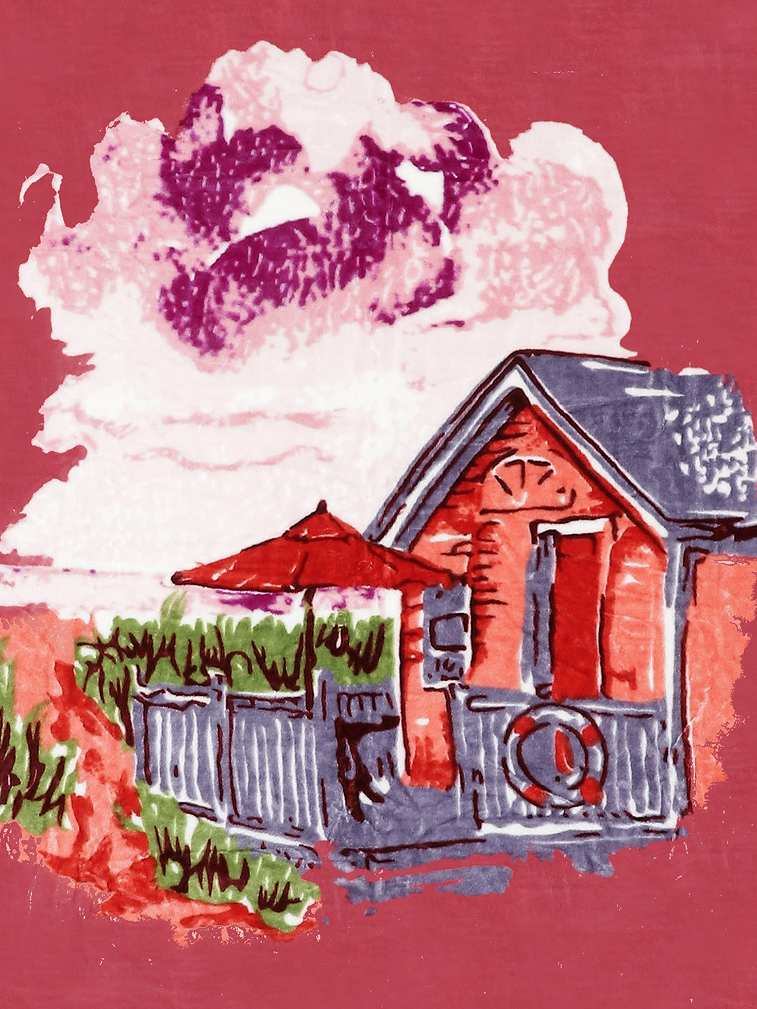 Printed Single Bed Blanket for Mild Winter -1 Ply