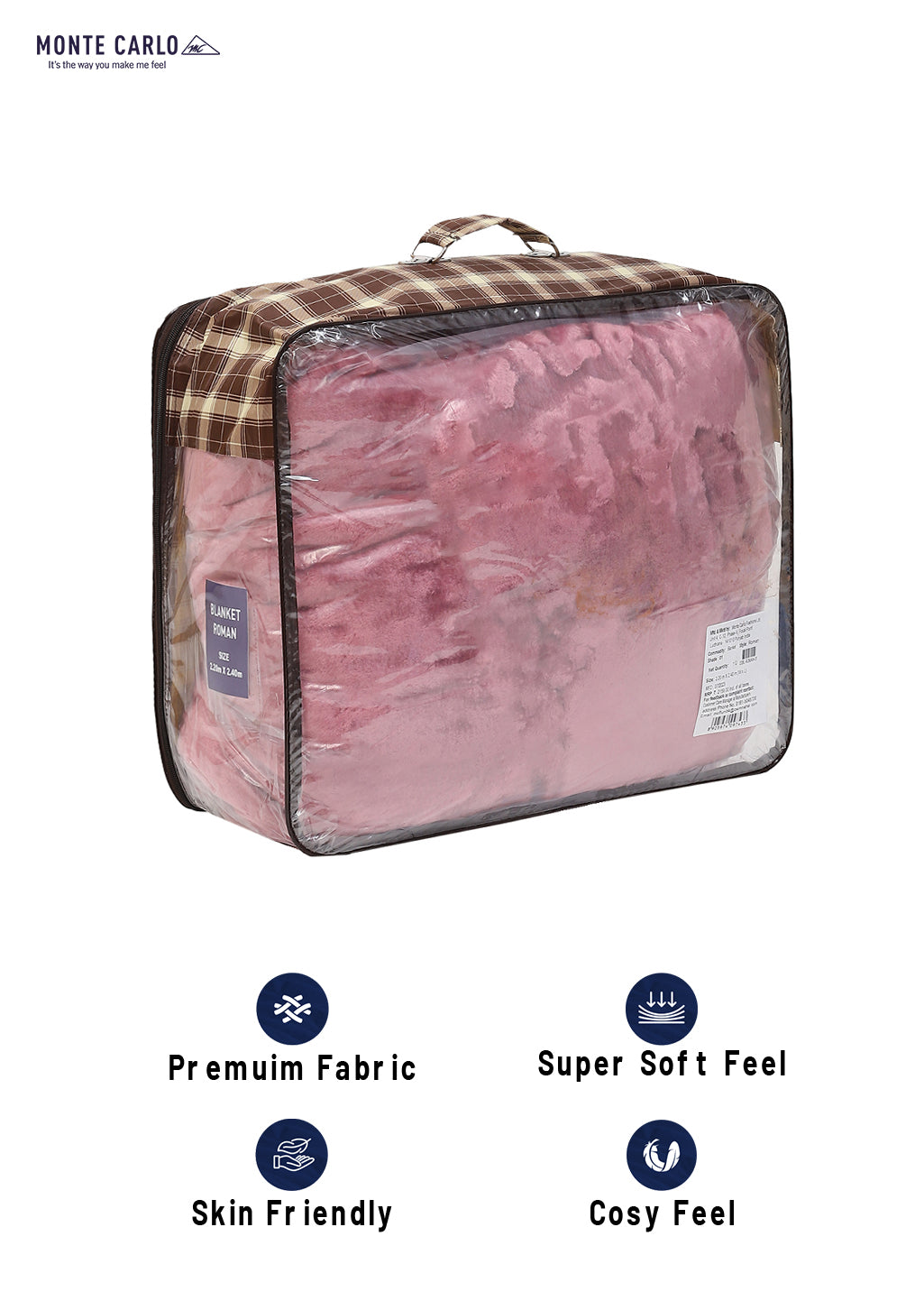 Printed Double Bed Blanket for Mild Winter -1 Ply