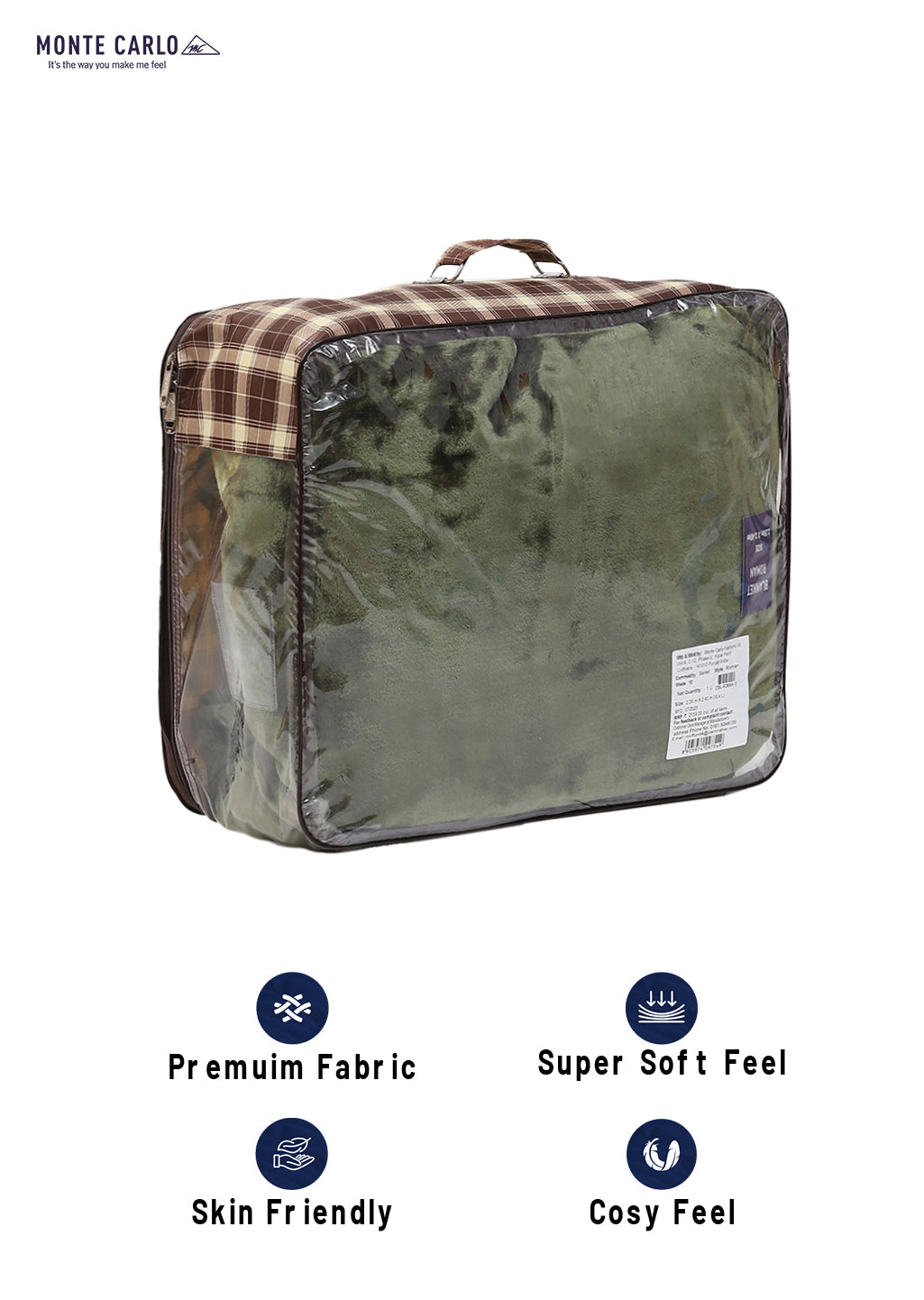 Printed Double Bed Blanket for Mild Winter -1 Ply