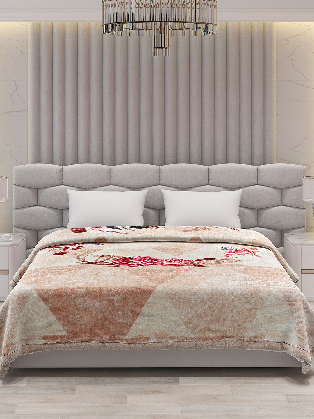 Printed Double Bed Blanket for Heavy Winter -3 Ply