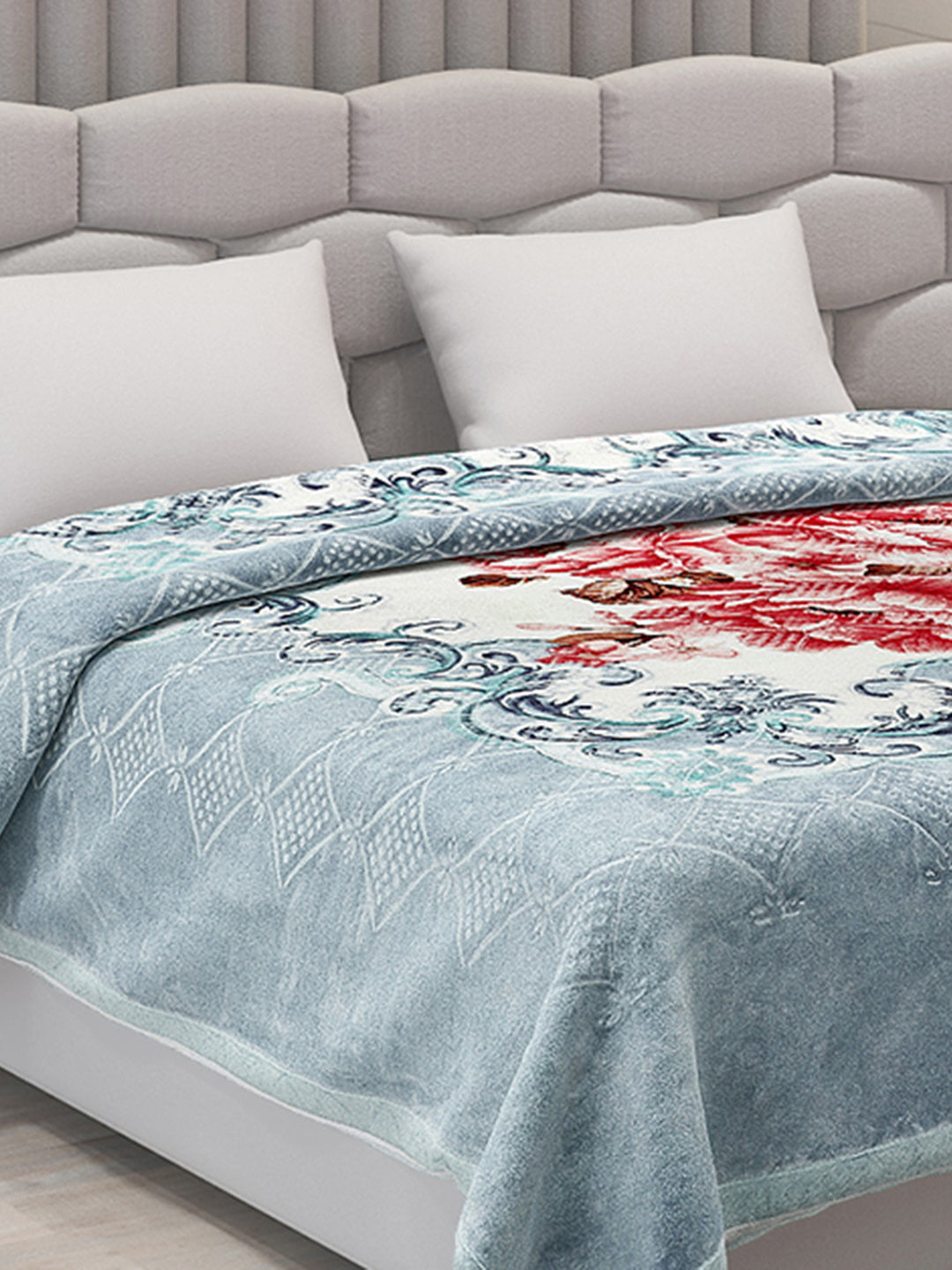 Printed Double Bed Blanket for Heavy Winter -2 Ply