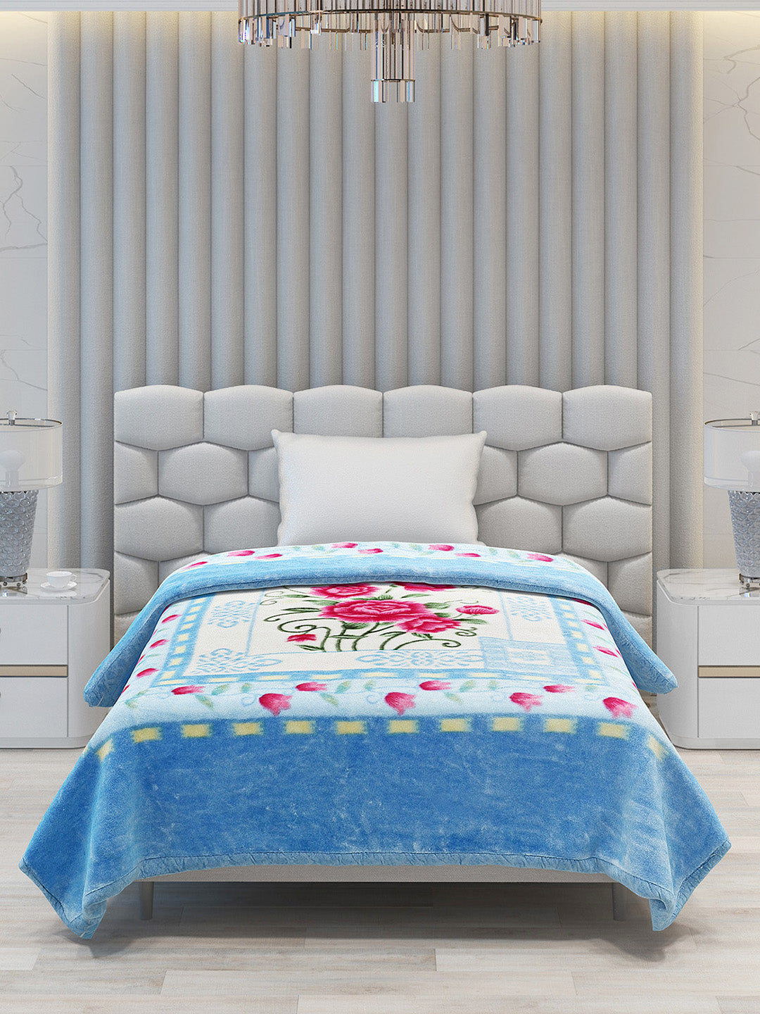 Printed Single Bed Blanket for Heavy Winter -1 Ply