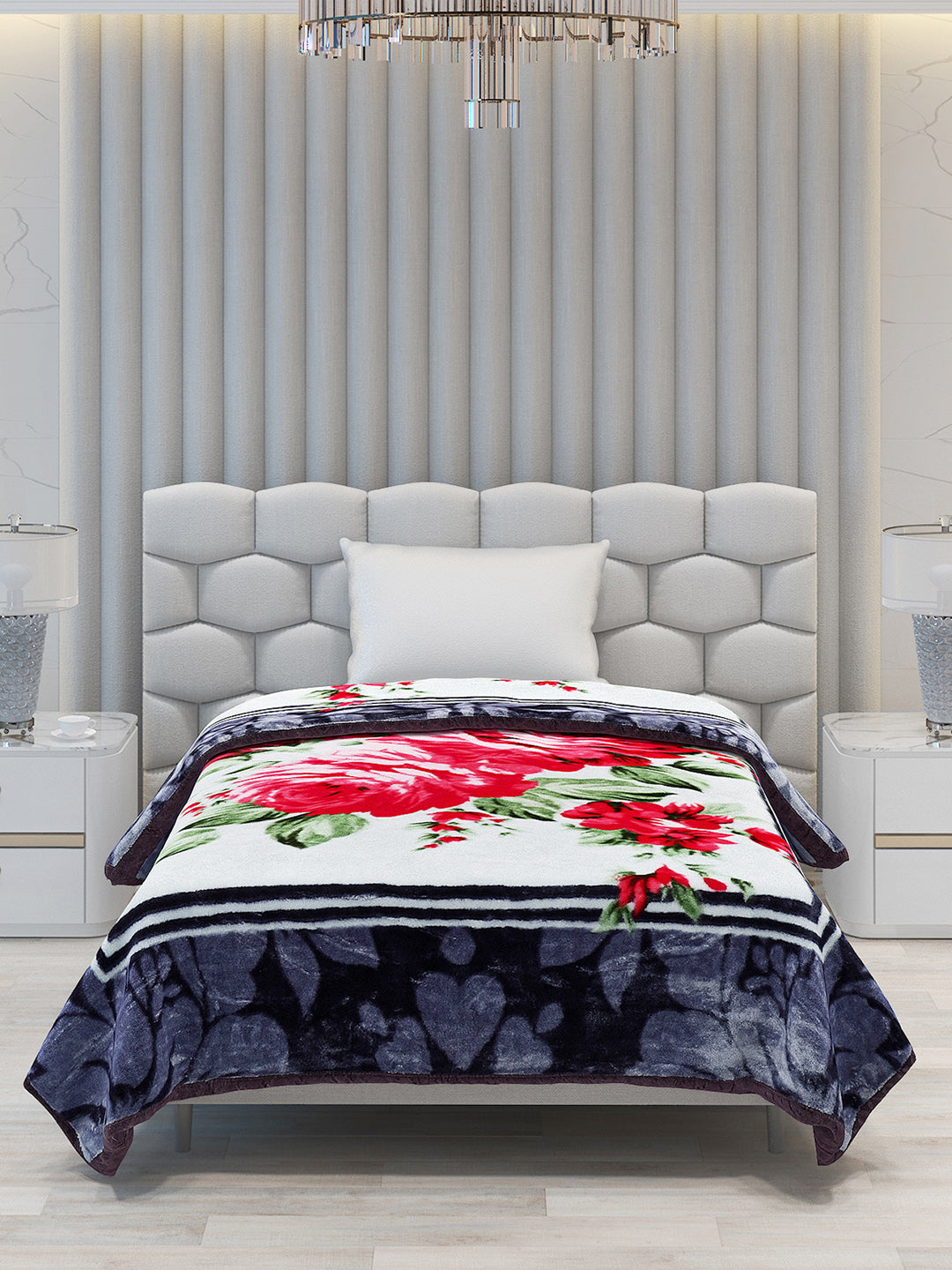 Printed Single Bed Blanket for Heavy Winter -1 Ply