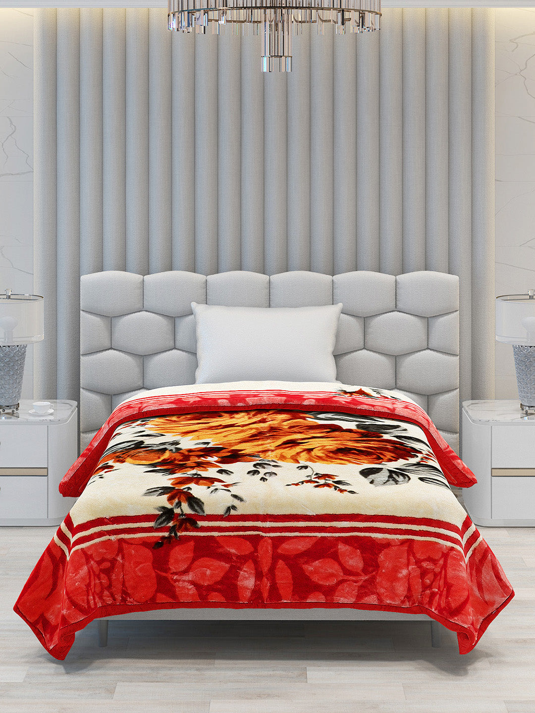 Printed Single Bed Blanket for Heavy Winter -1 Ply