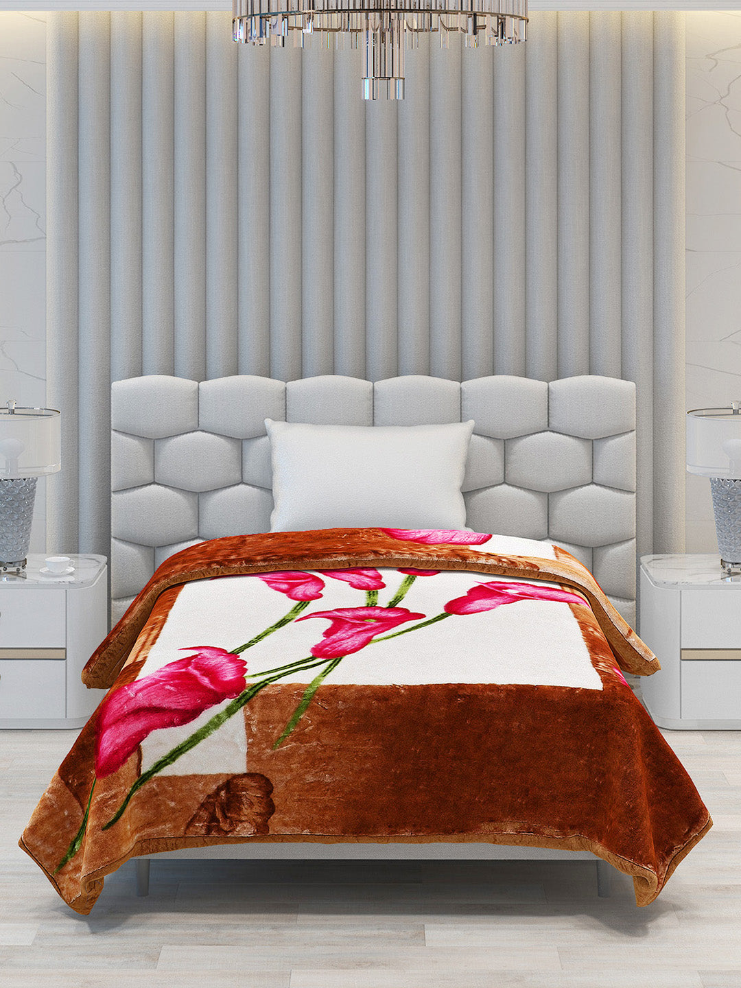 Printed Single Bed Blanket for Heavy Winter -1 Ply