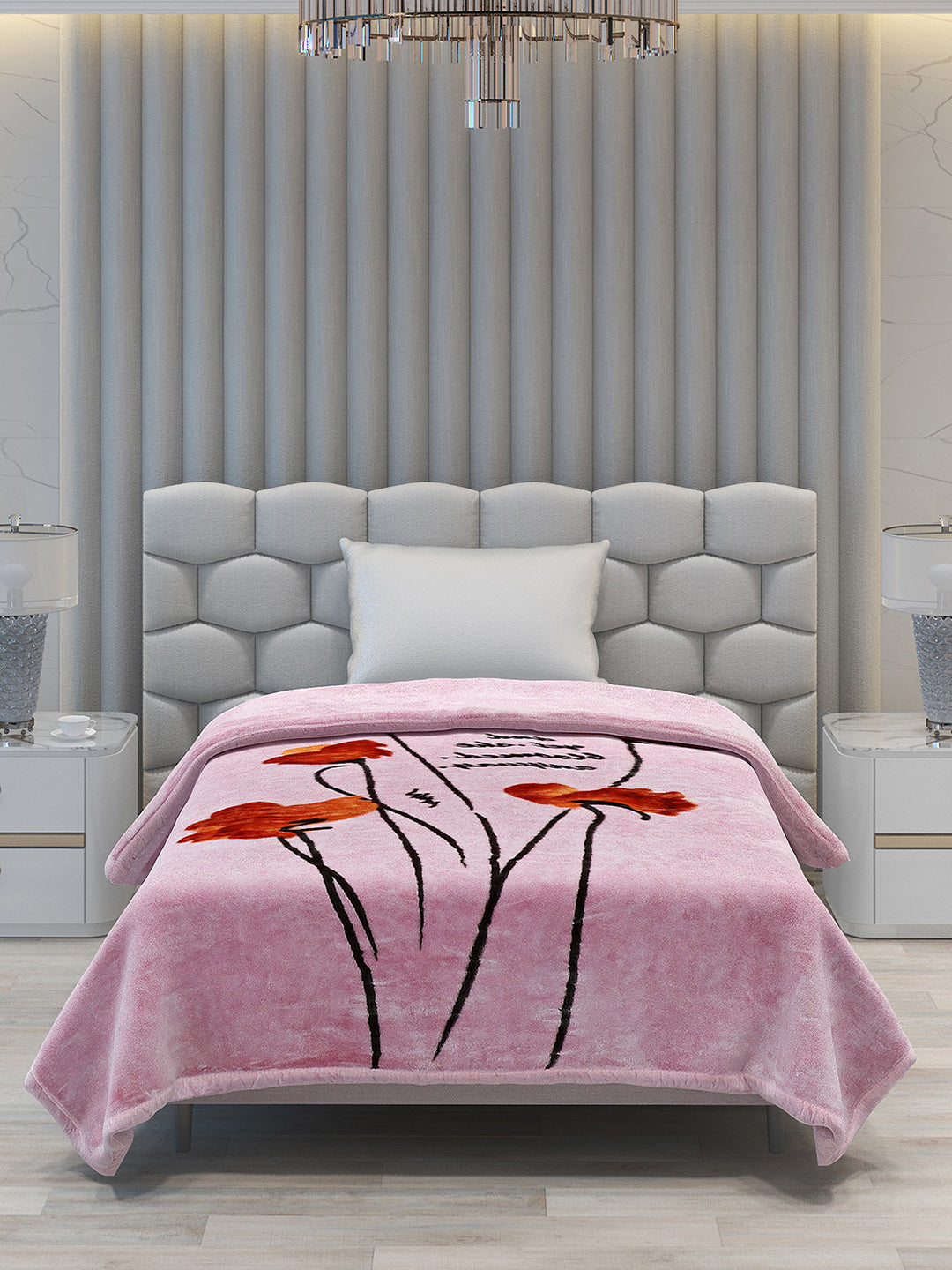 Printed Single Bed Blanket for Heavy Winter -1 Ply