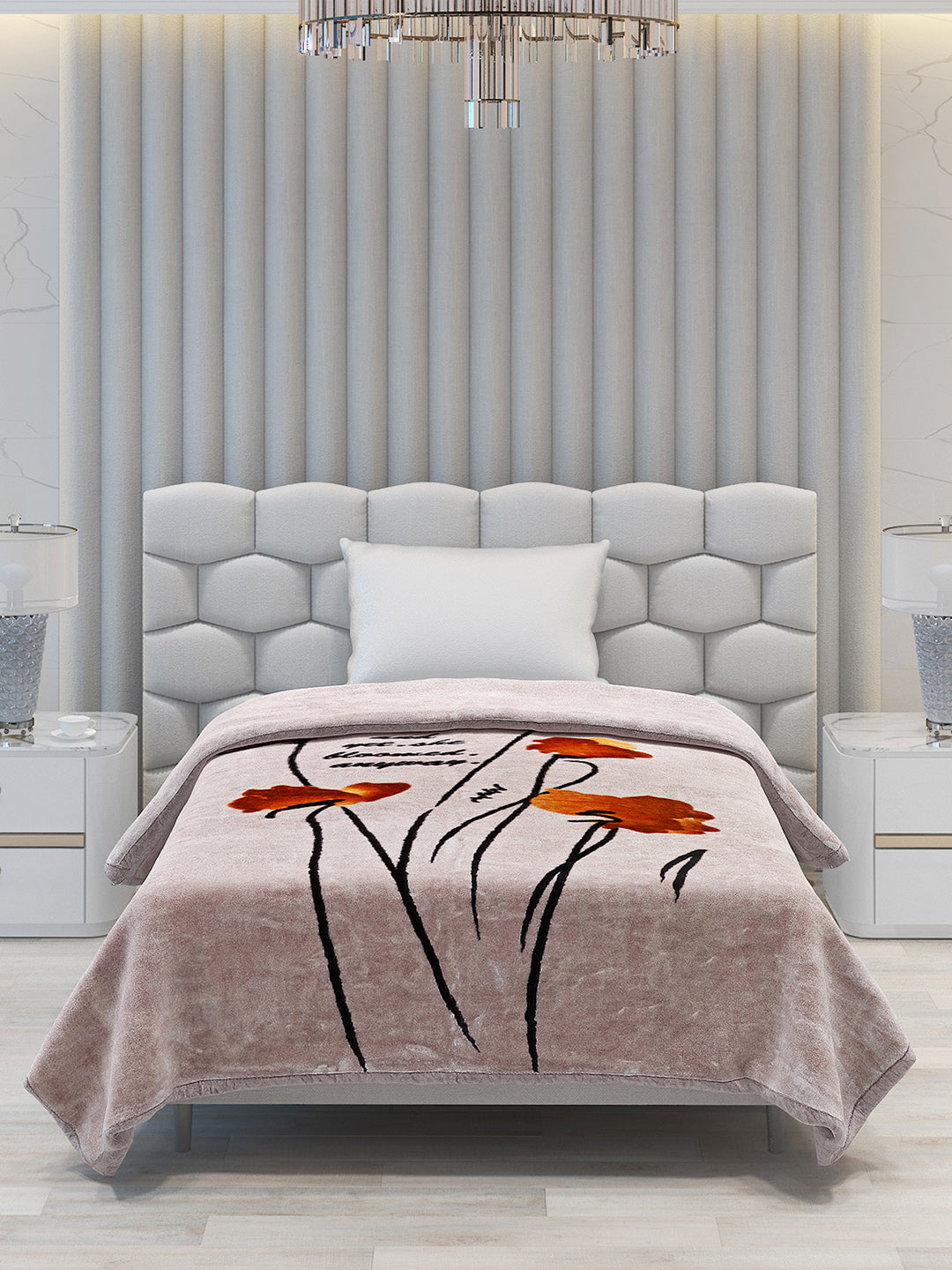 Printed Single Bed Blanket for Heavy Winter -1 Ply