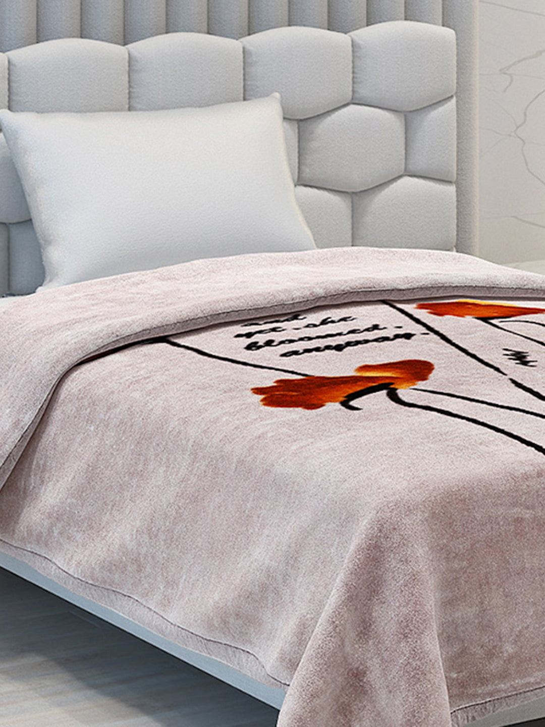 Printed Single Bed Blanket for Heavy Winter -1 Ply