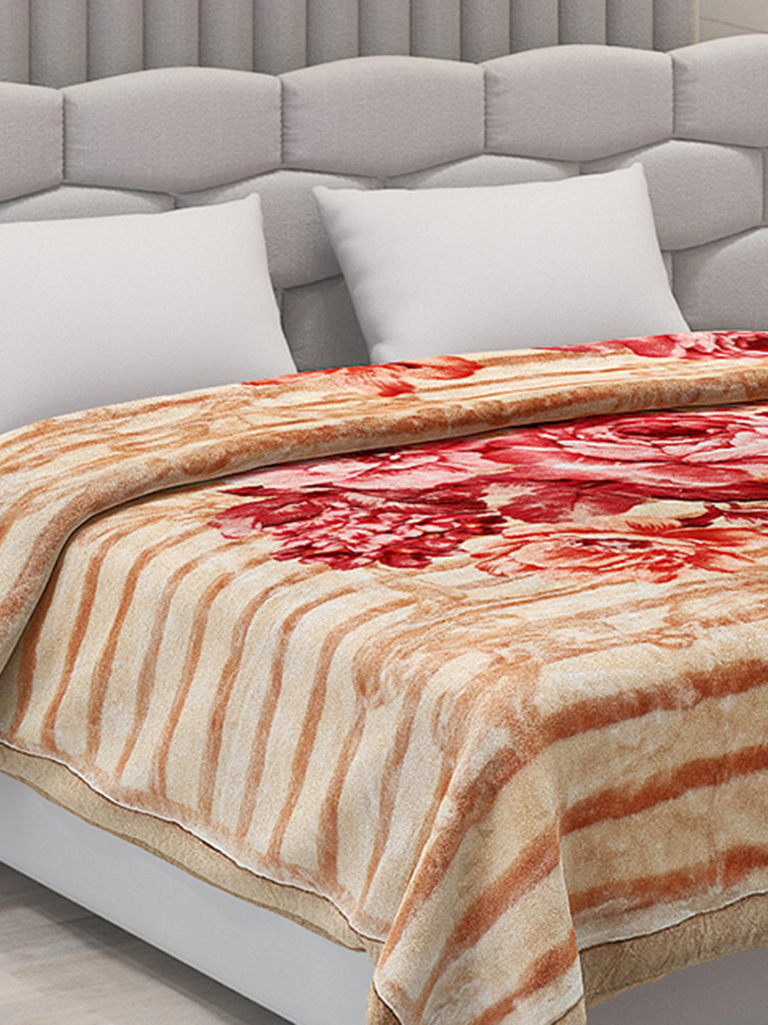 Printed Double Bed Blanket for Heavy Winter -3 Ply