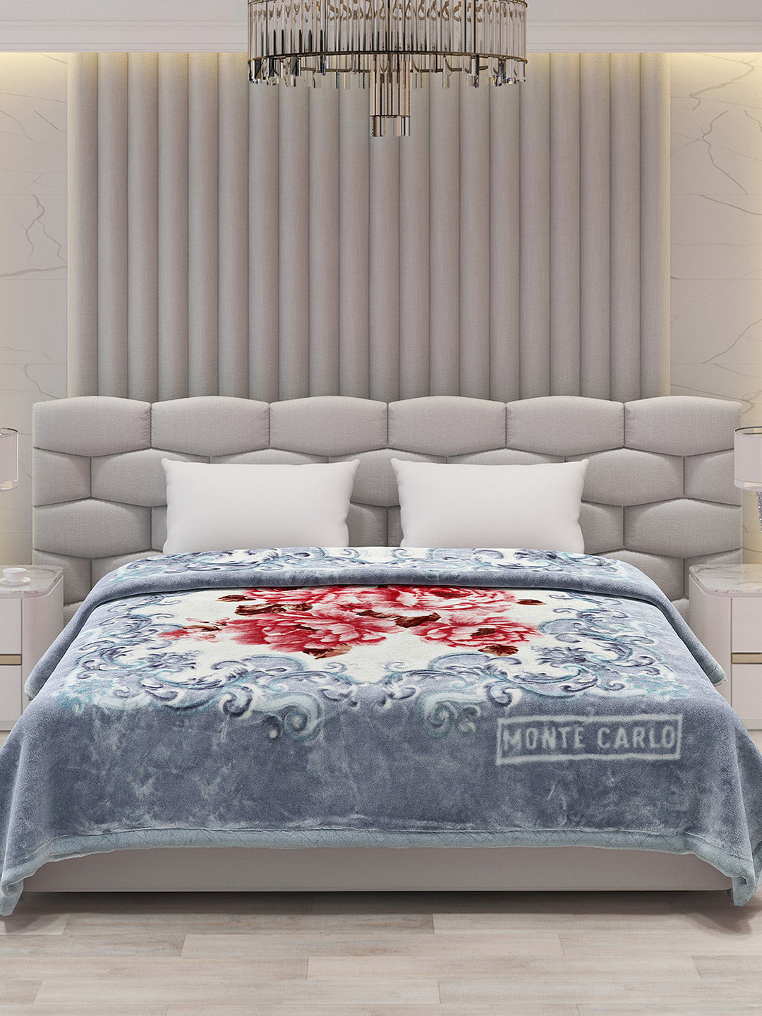 Printed Double Bed Blanket for Heavy Winter -3 Ply