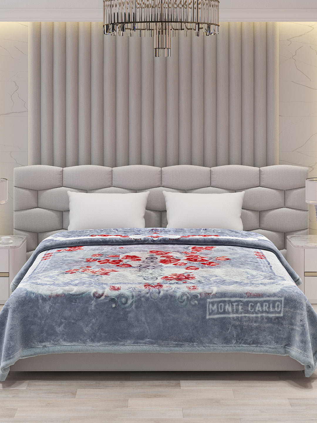 Printed Double Bed Blanket for Heavy Winter -3 Ply