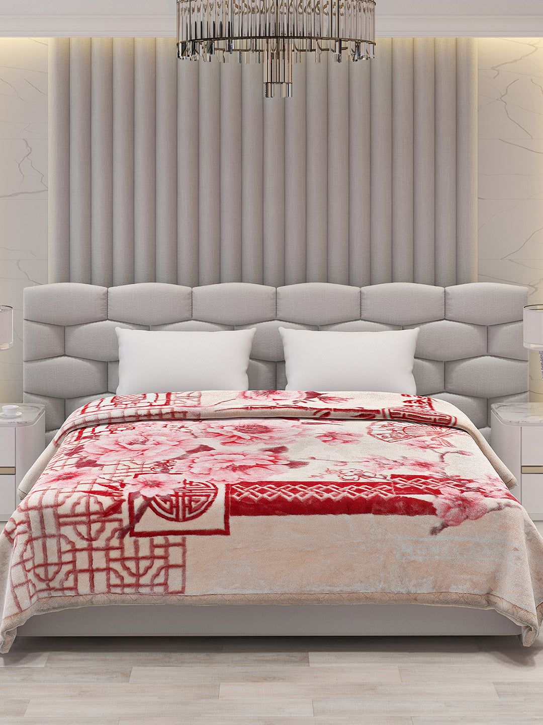 Printed Double Bed Blanket for Heavy Winter -3 Ply