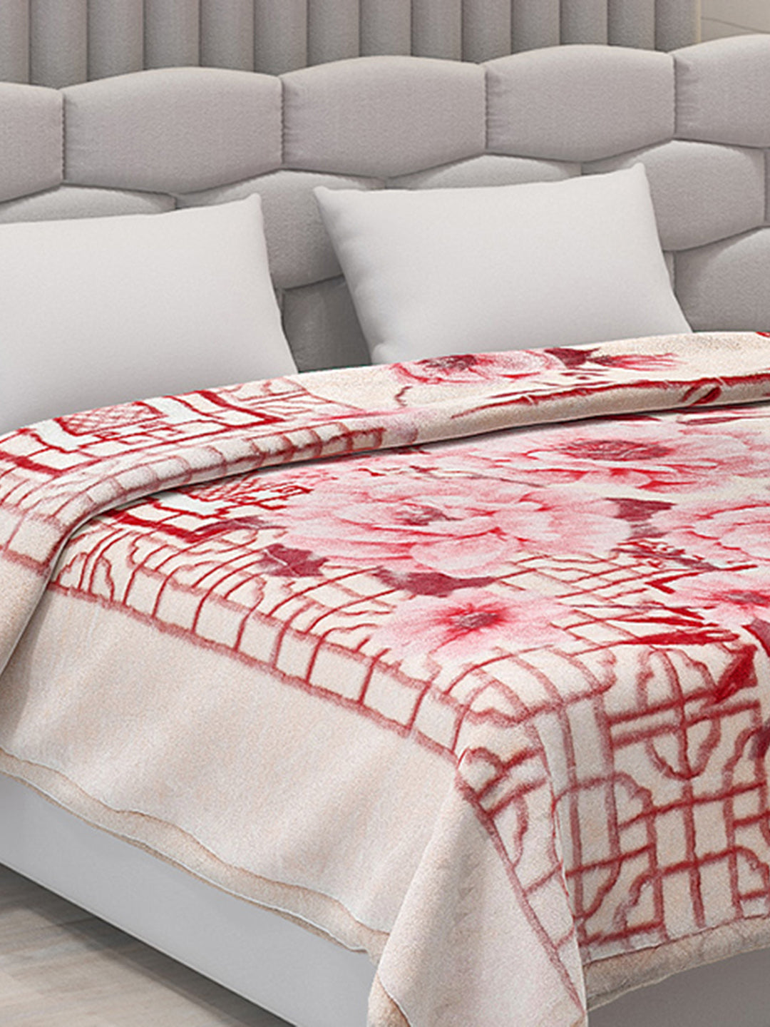 Printed Double Bed Blanket for Heavy Winter -3 Ply